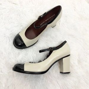Marc By Marc Jacobs Mary Jane Pumps Ivory Black 38